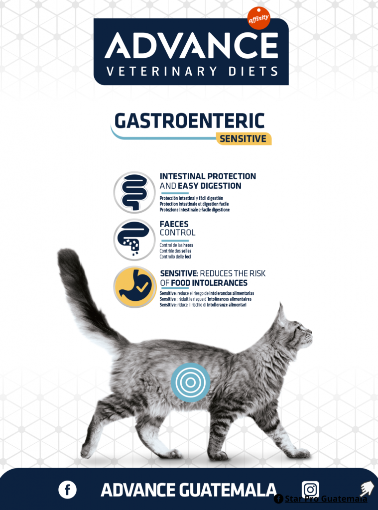 Advance Gastroenteric les ayuda frenar los problemas intestinales y a reestablecer el equilibrio de su microbiota intestinal. Descubre la mejor solución para él y para ti.