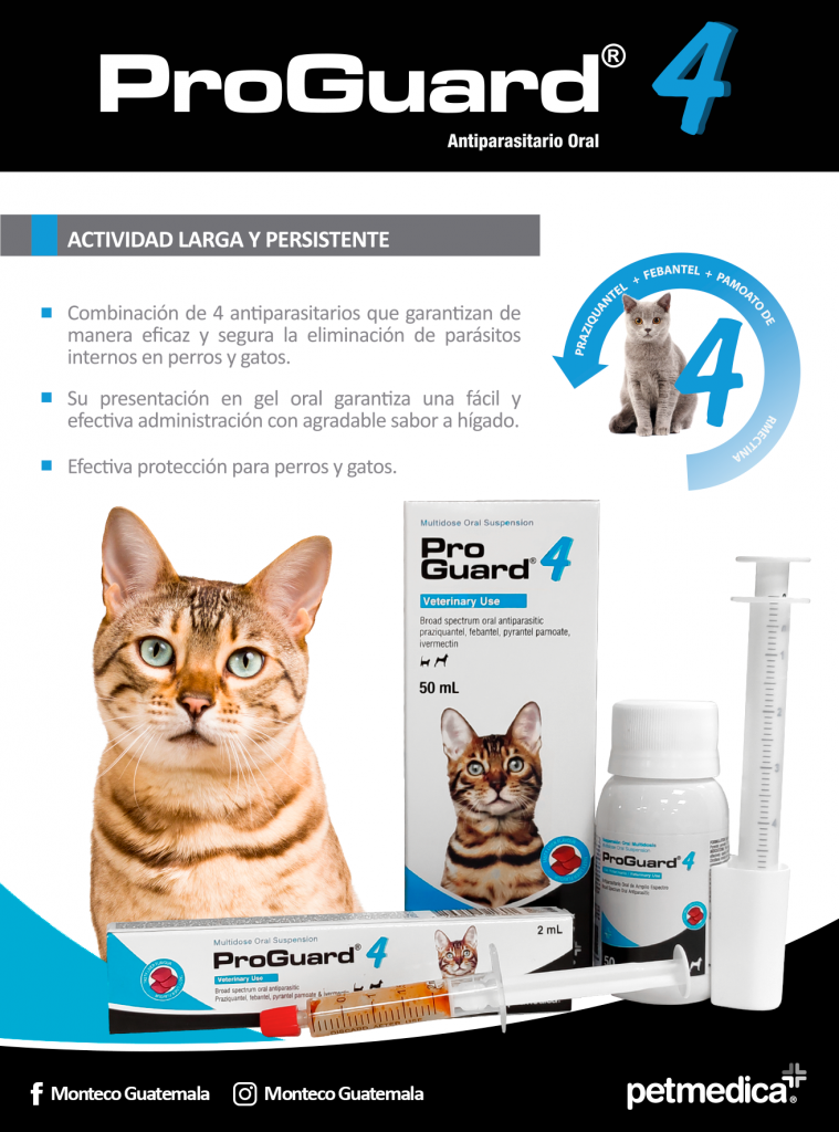 PRO GUARD 4 ANTIPARASITARIO ORAL , efectiva protección para perros y gatos 